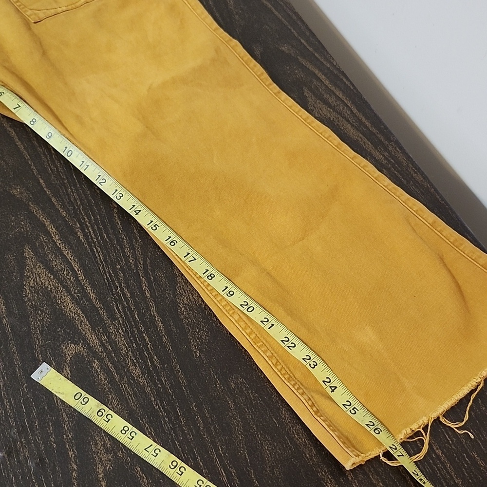 Anthropologie Pilcro Mustard Yellow Yaya Highrise Wide Leg Pants 34 - Picture 6 of 9